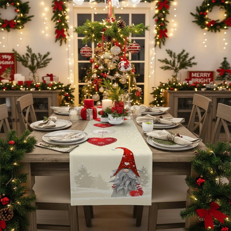 Snowflake Border Table Runner - Winter Haven Decor