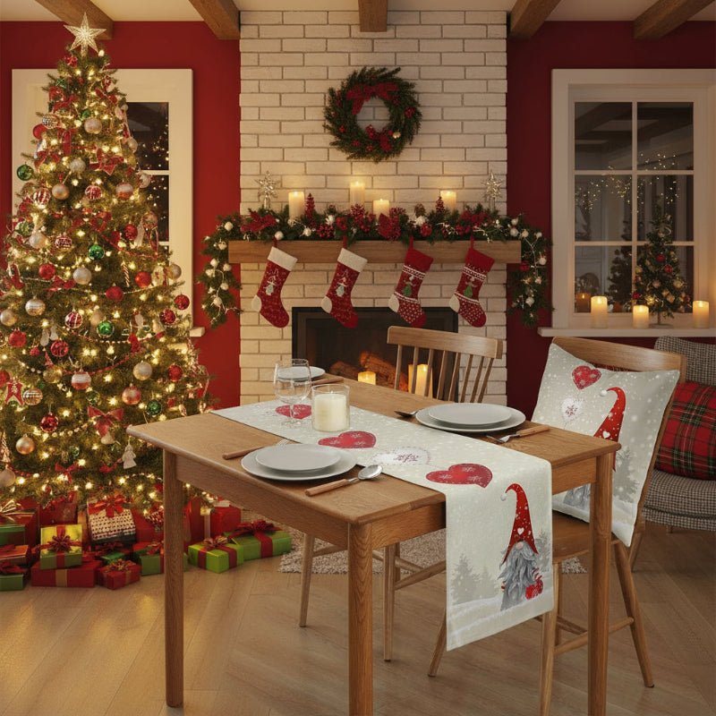 Snowflake Border Table Runner - Winter Haven Decor