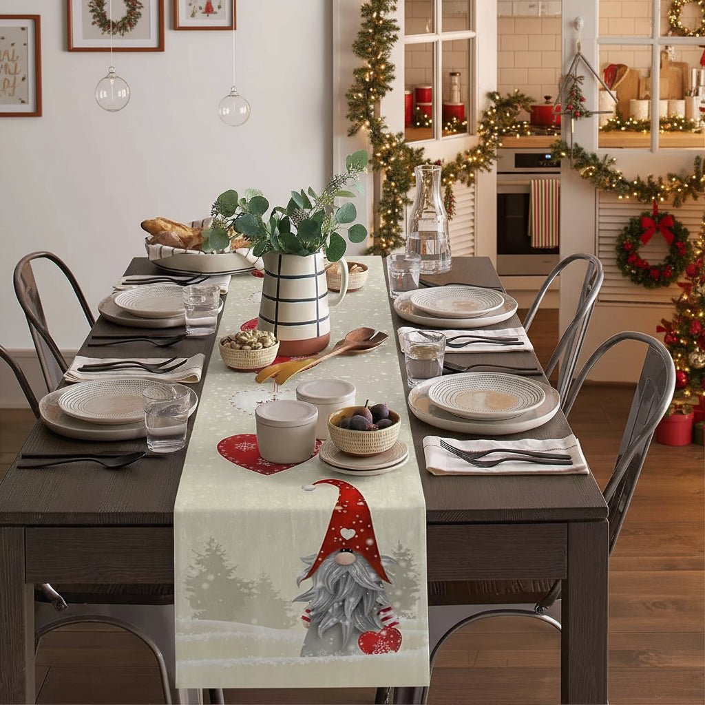 Snowflake Border Table Runner - Winter Haven Decor