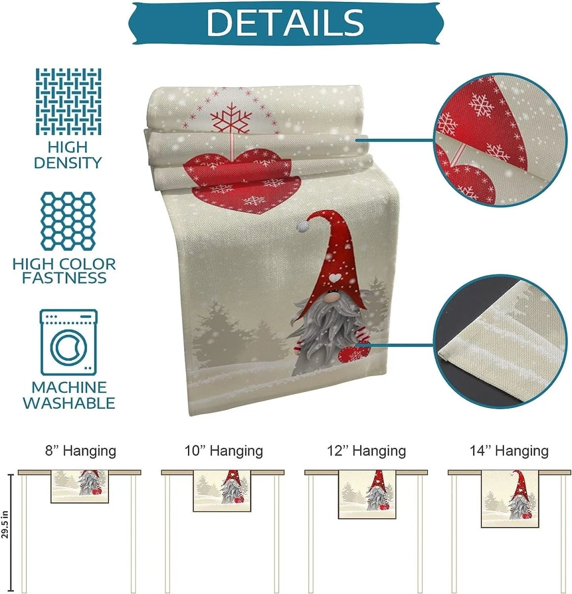 Snowflake Border Table Runner - Winter Haven Decor