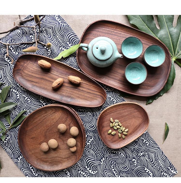 Walnut Serving Plates - Artisan Crafted by WoodElegance