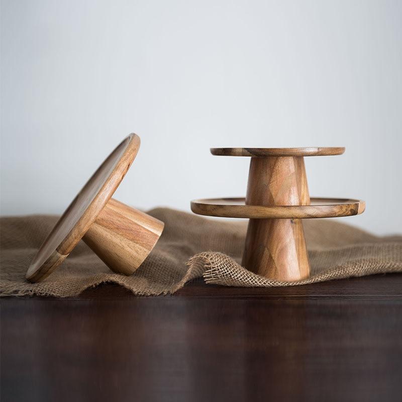Wood Cake Stand - Artisan Elegance