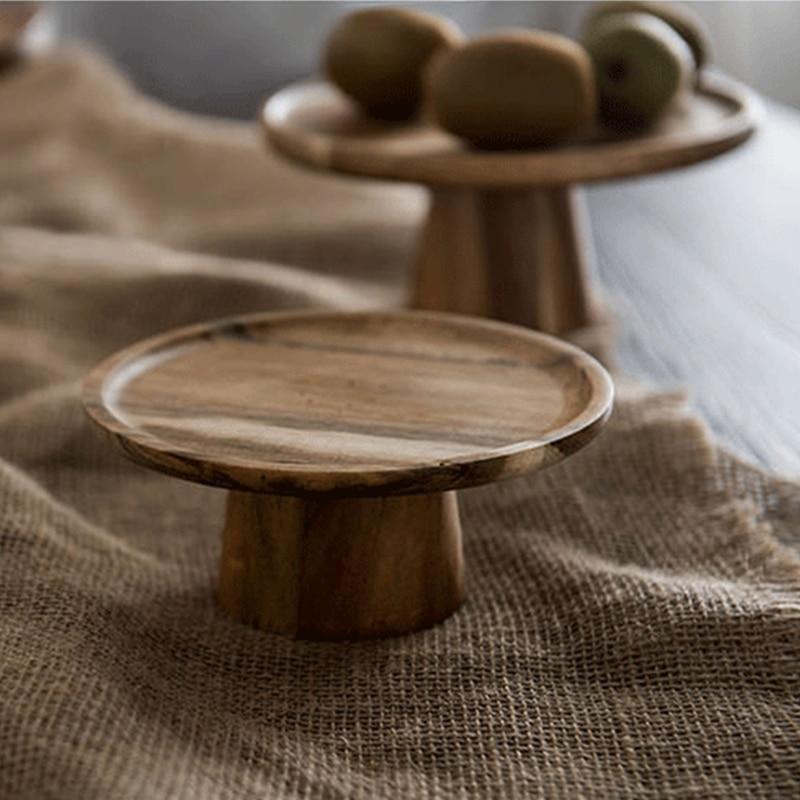 Wood Cake Stand - Artisan Elegance