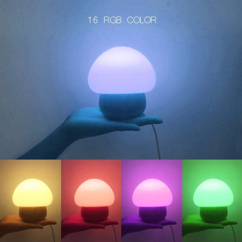 Wooden Mushroom Night Light - LuminaCraft