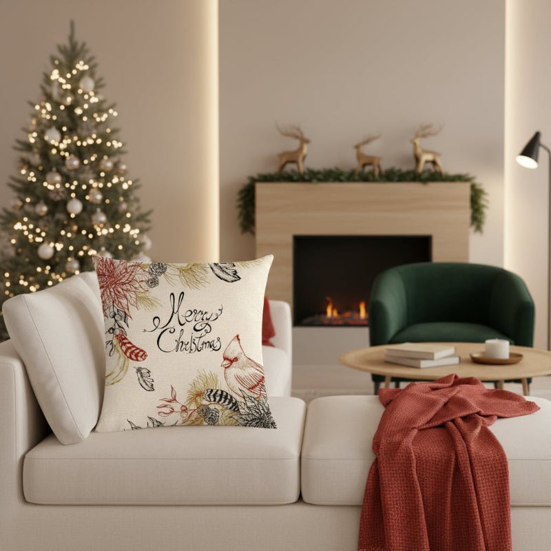 Candy Cane Christmas Pillow Cover - LuxeNest