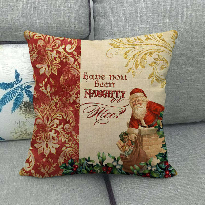 Candy Cane Christmas Pillow Cover - LuxeNest