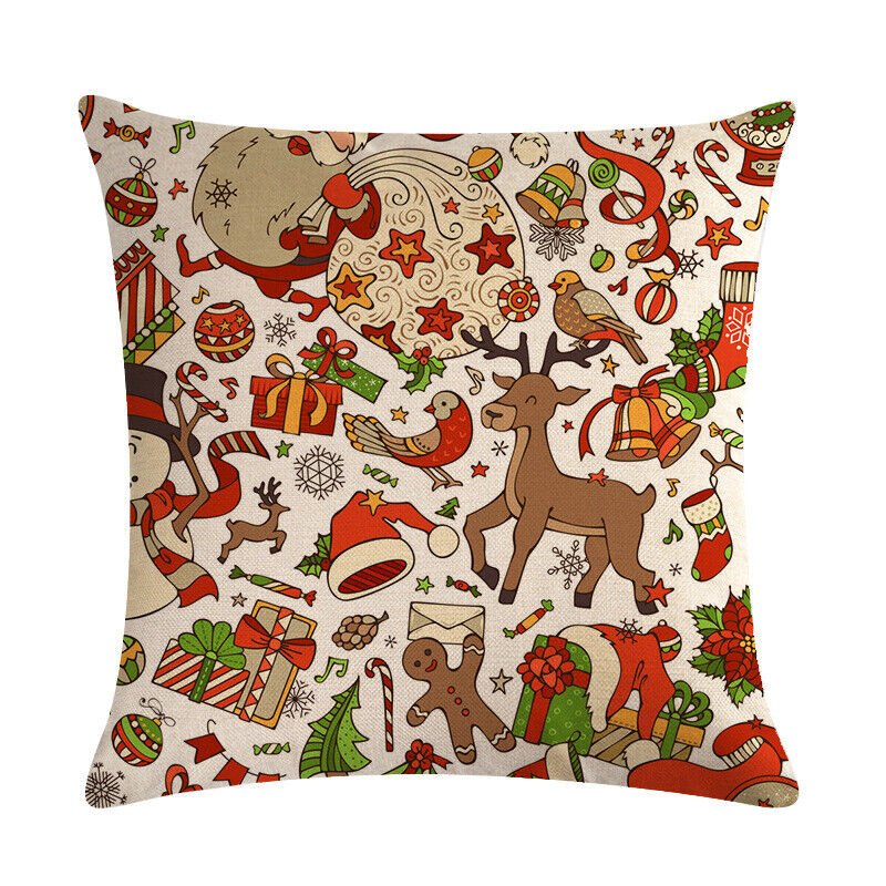 Candy Cane Christmas Pillow Cover - LuxeNest