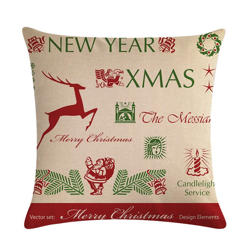 Candy Cane Christmas Pillow Cover - LuxeNest