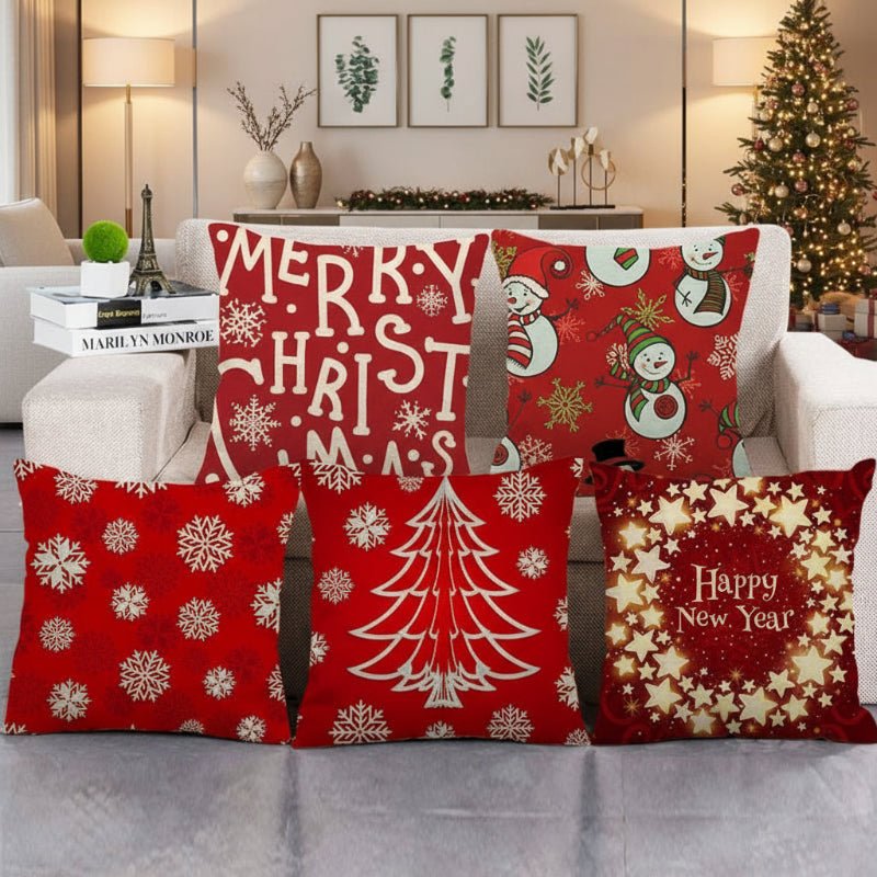 Candy Cane Christmas Pillow Cover - LuxeNest