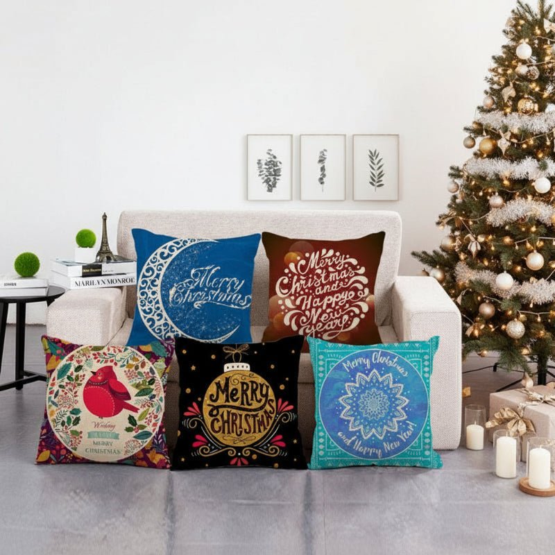 Candy Cane Christmas Pillow Cover - LuxeNest
