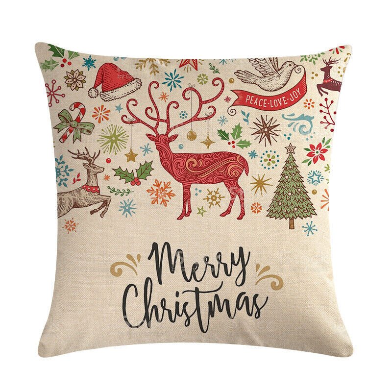 Candy Cane Christmas Pillow Cover - LuxeNest