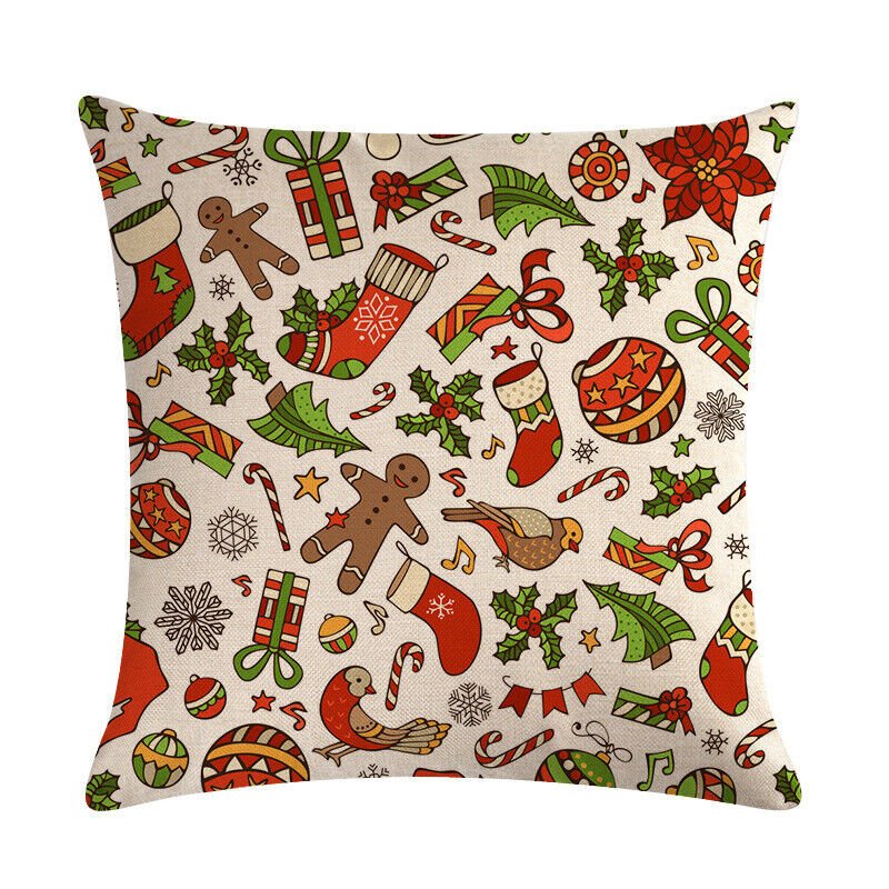 Candy Cane Christmas Pillow Cover - LuxeNest