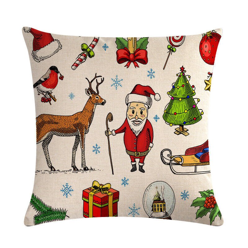 Candy Cane Christmas Pillow Cover - LuxeNest