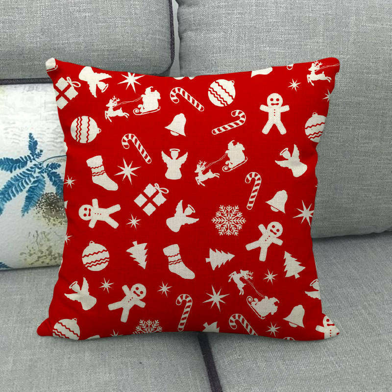 Candy Cane Christmas Pillow Cover - LuxeNest