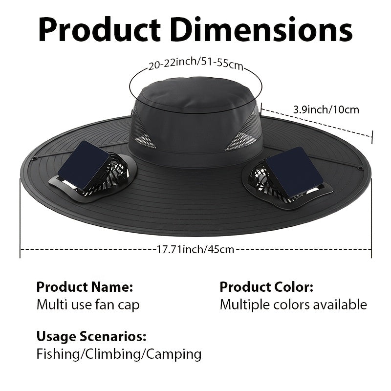 Sun Protection Fan Cap - Solara Gear