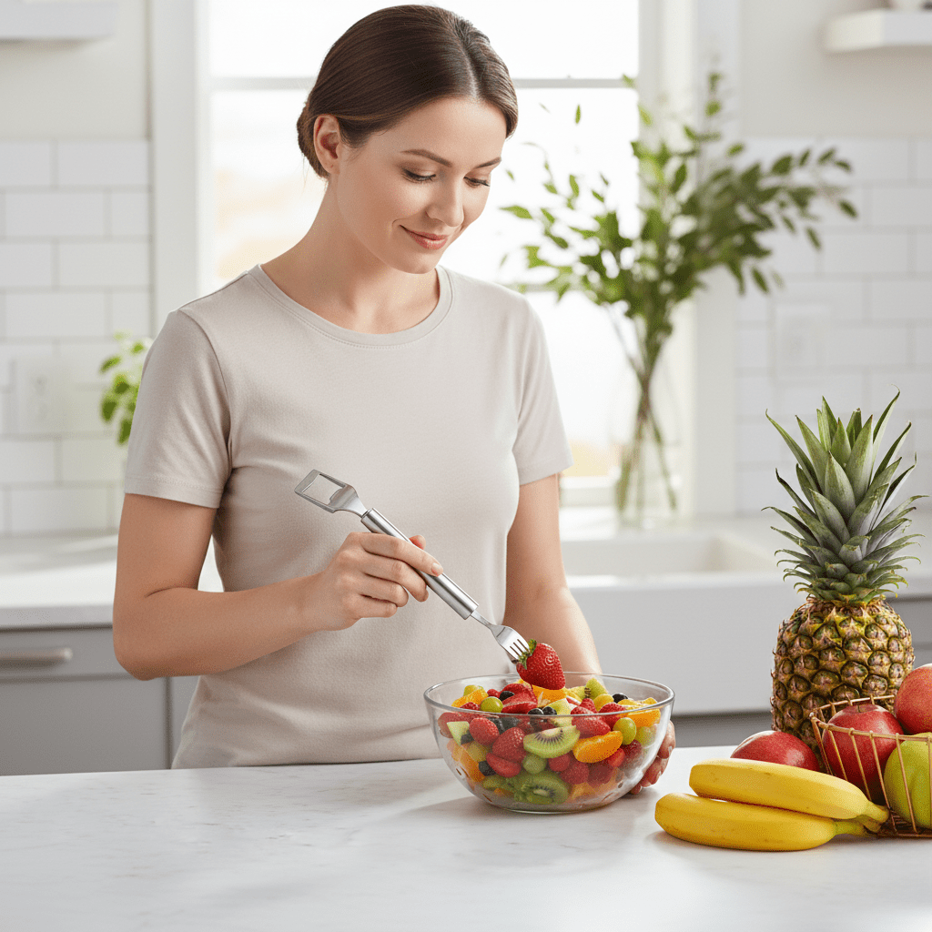 Fruit Cutter with Fork - FreshSlice Essentials