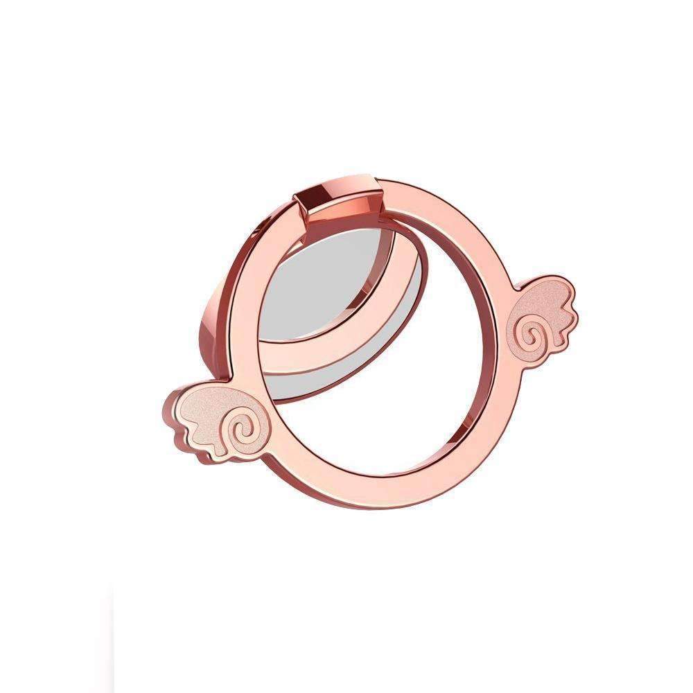 360° Rotating Finger Grip Ring Mirror Stand - LuxeGrip