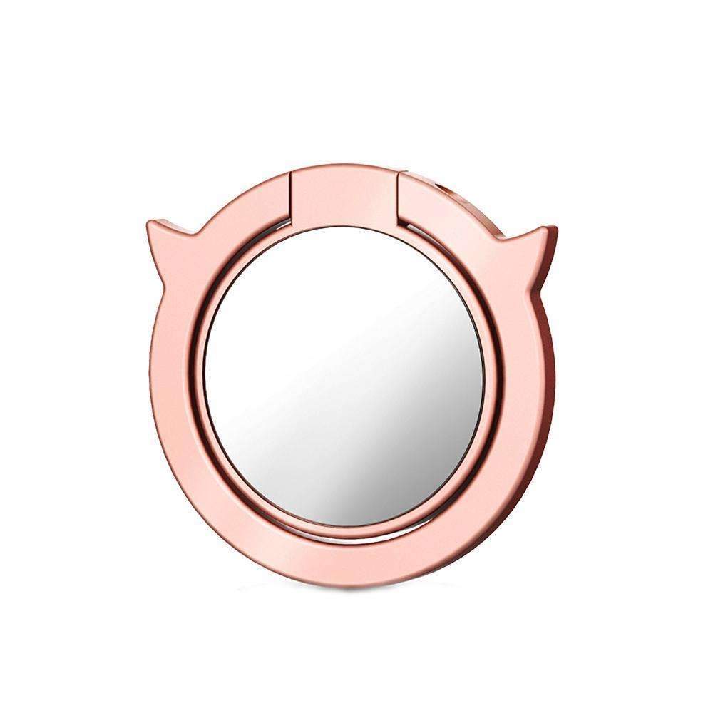 360° Rotating Finger Grip Ring Mirror Stand - LuxeGrip
