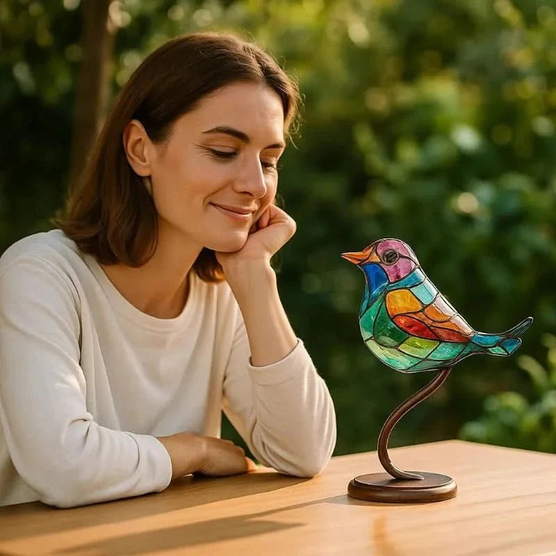 Colorful Acrylic Bird Statue - Artisano Creations