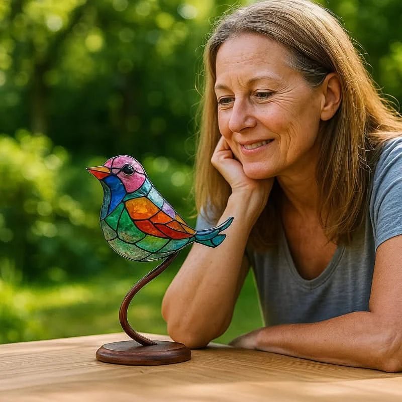 Colorful Acrylic Bird Statue - Artisano Creations