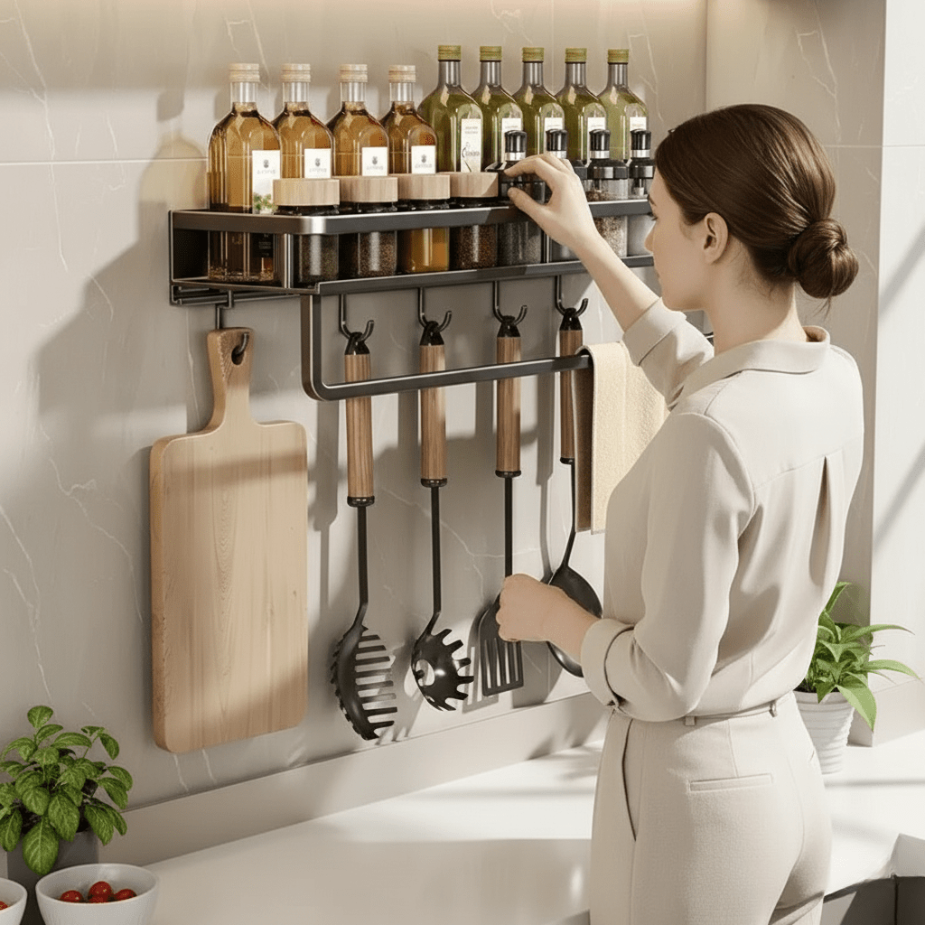 Stylish Kitchen Wall Shelf - LuxeHome Designs
