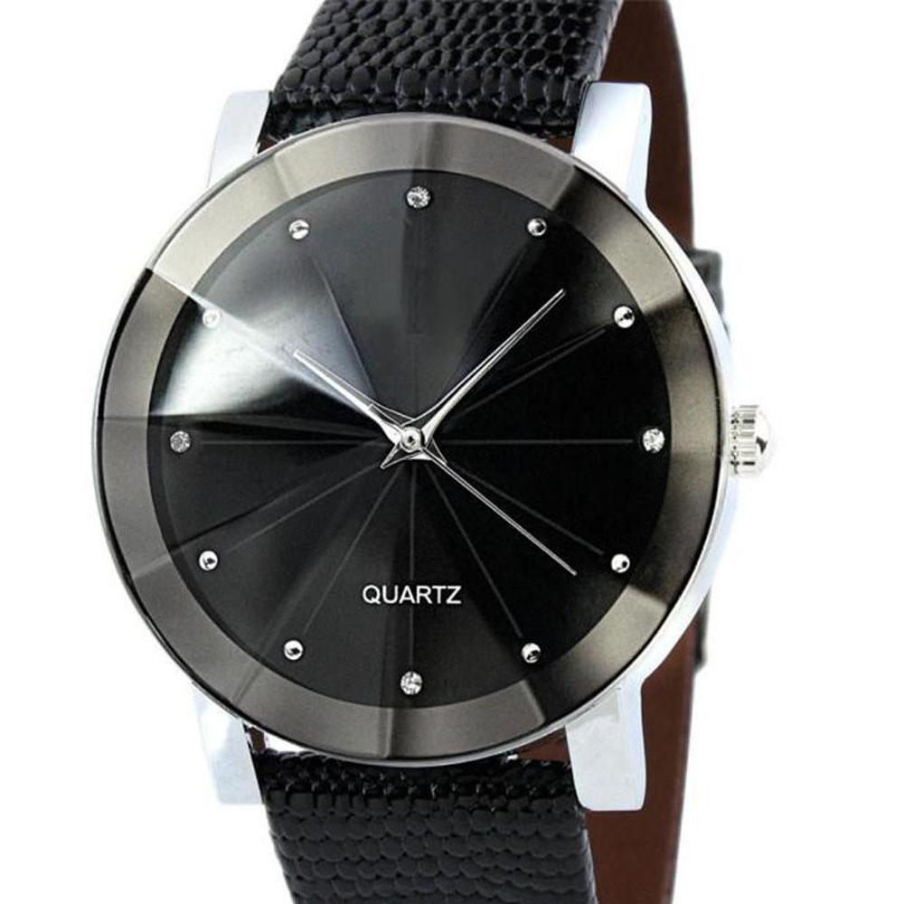 Stainless Steel Watch - LuxeTime with Genuine Leather Strap
