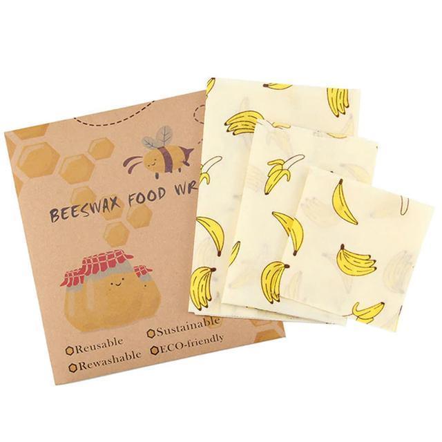 Beeswax Food Wraps - EcoWrap Essentials (3 pcs)
