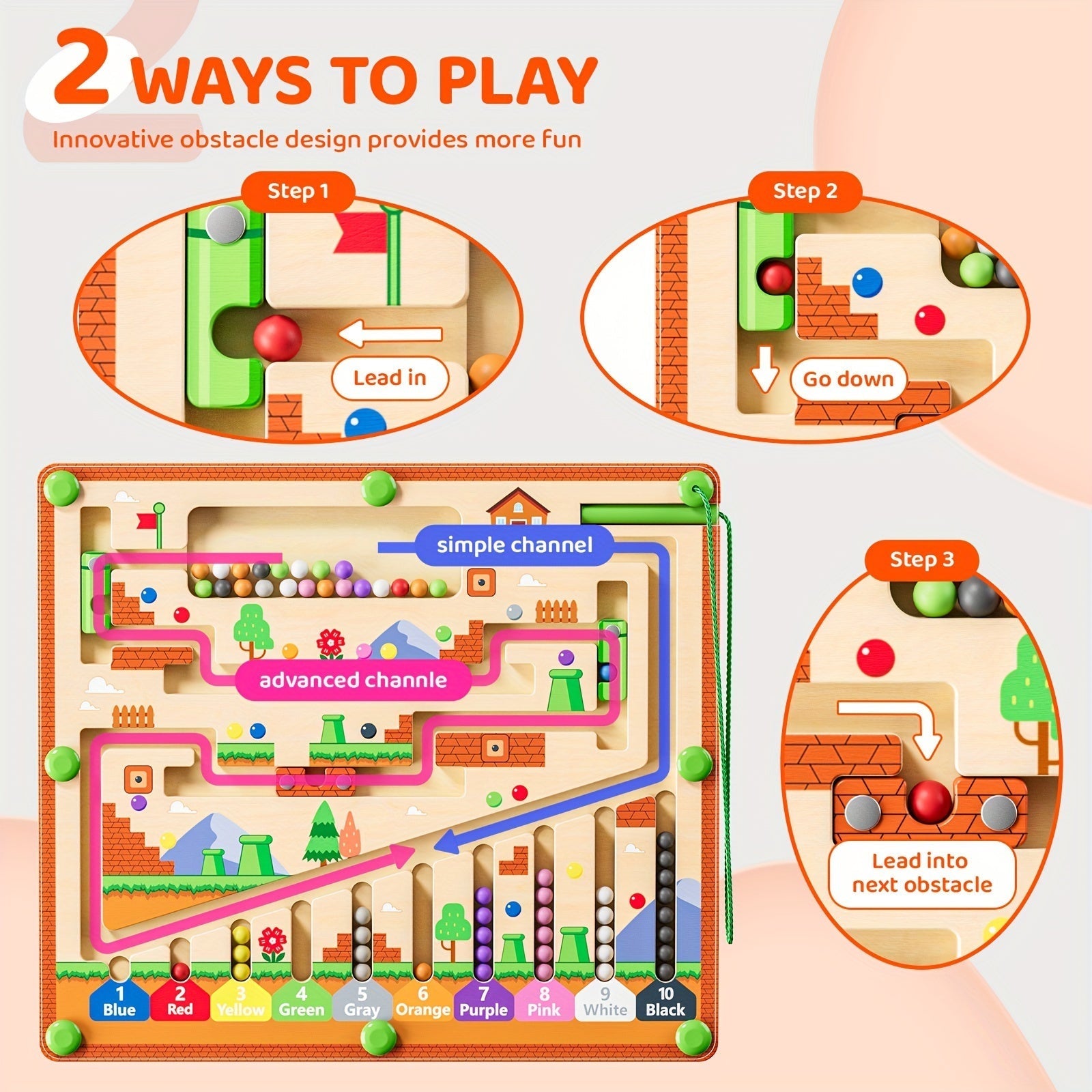 Magnetic Wooden Maze Board - MindfulCrafts™