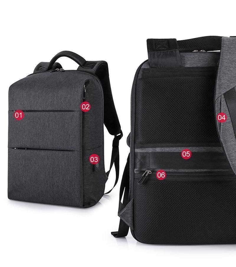 USB Laptop Backpack - LuxeGear with Anti-Theft Design