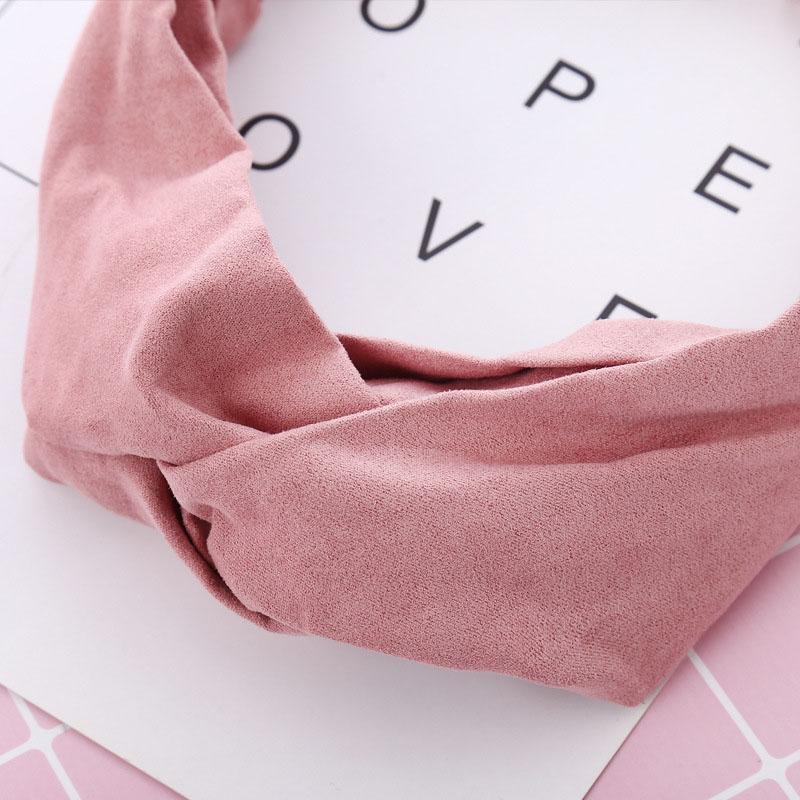 Vintage Suede Cross Knot Headband - LuxeAura