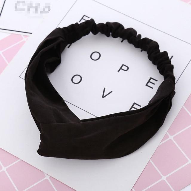 Vintage Suede Cross Knot Headband - LuxeAura