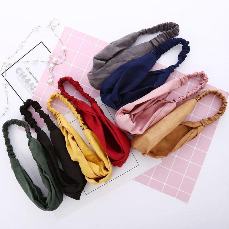 Vintage Suede Cross Knot Headband - LuxeAura
