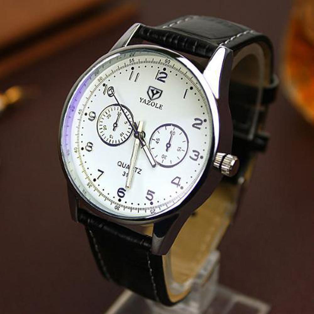 Leather Band Men's Watch - LuxeTime Collection