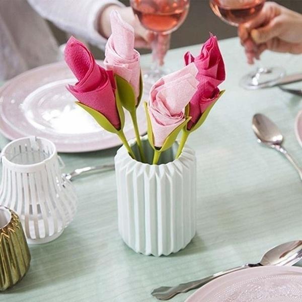 Elegant Bloom Paper Napkin Folder - LuxeCraft