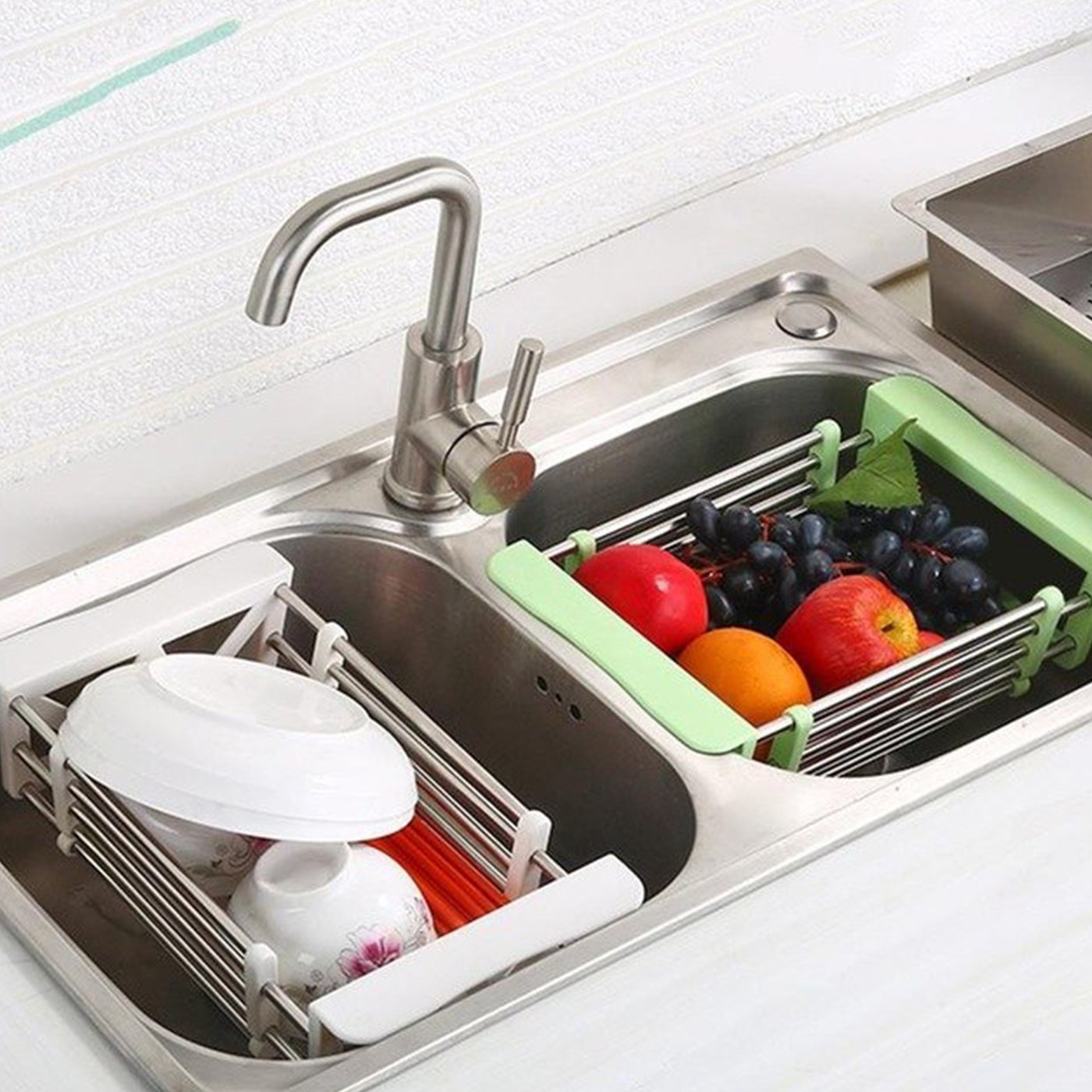 Retractable Drainer Rack - AquaEase