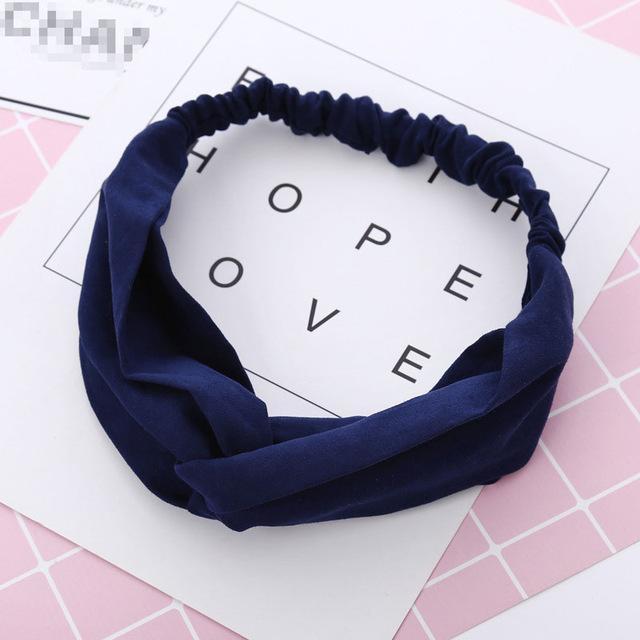 Vintage Suede Cross Knot Headband - LuxeAura