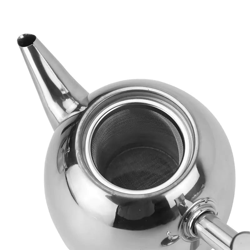 Premium Stainless Steel Teapot with Strainer - BrewMaster