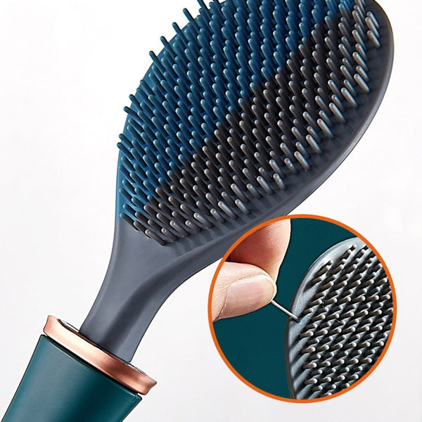 Silicone Toilet Brush with Drip Tray - Luxora Home
