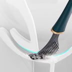 Silicone Toilet Brush with Drip Tray - Luxora Home