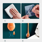 Silicone Toilet Brush with Drip Tray - Luxora Home