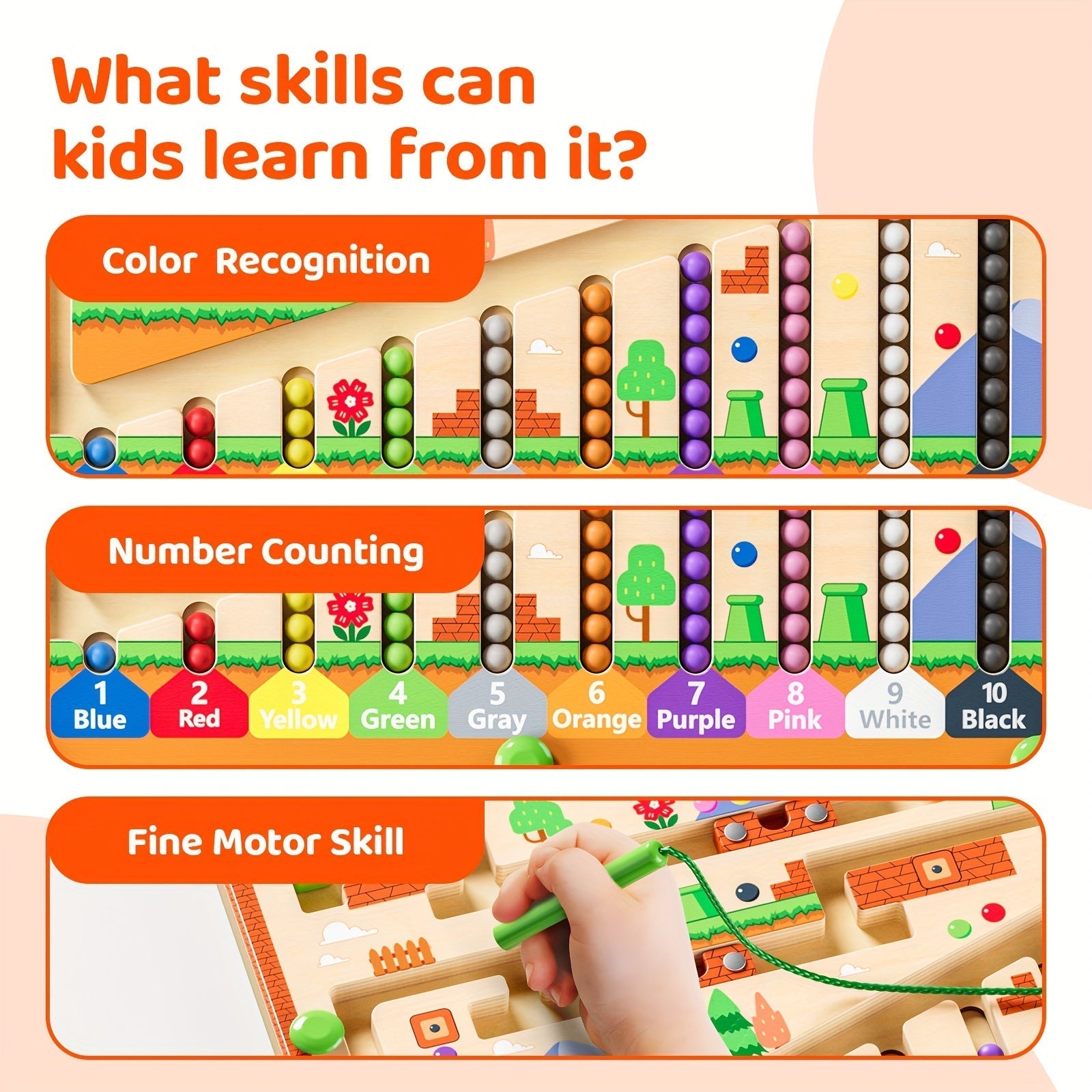 Magnetic Wooden Maze Board - MindfulCrafts™