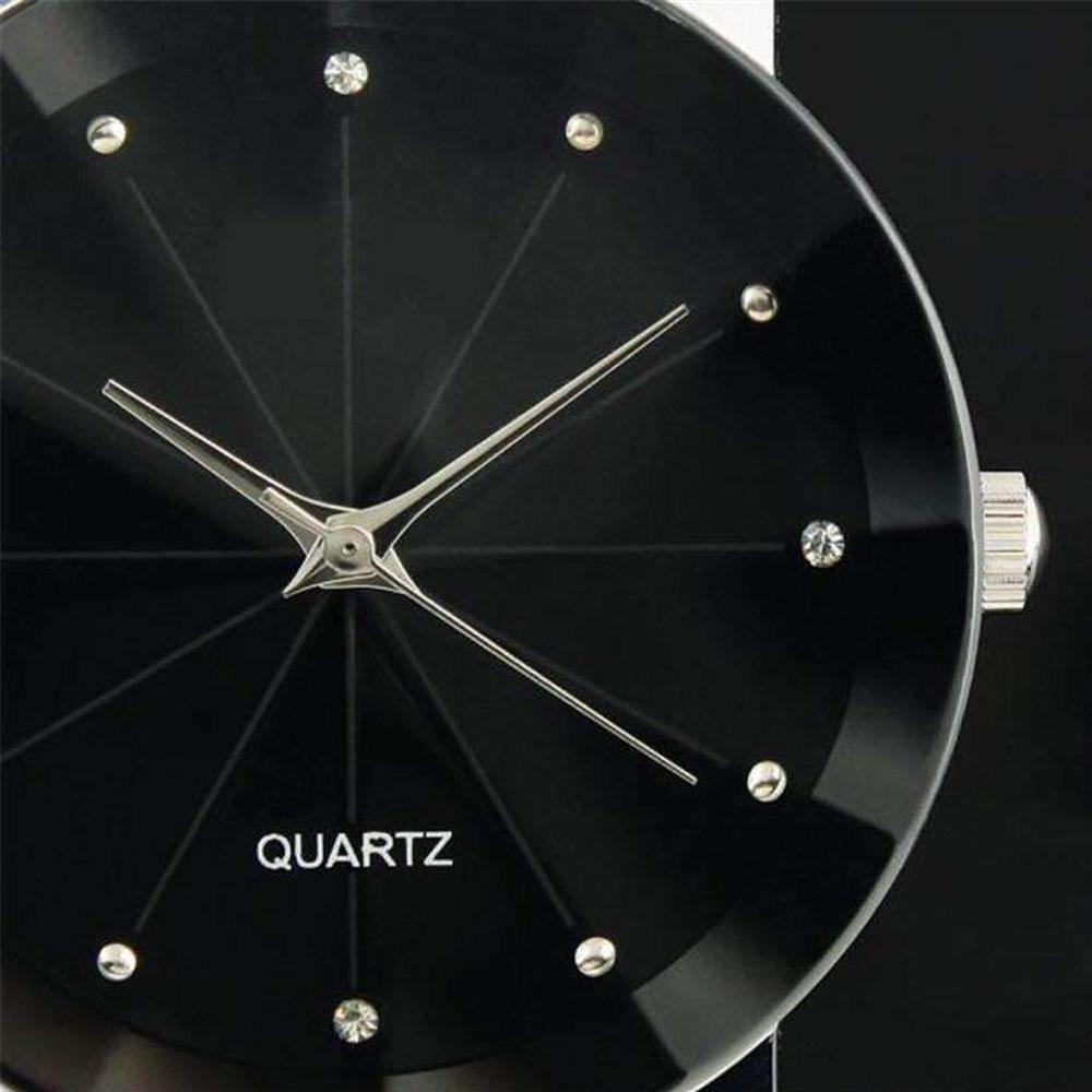 Stainless Steel Watch - LuxeTime with Genuine Leather Strap