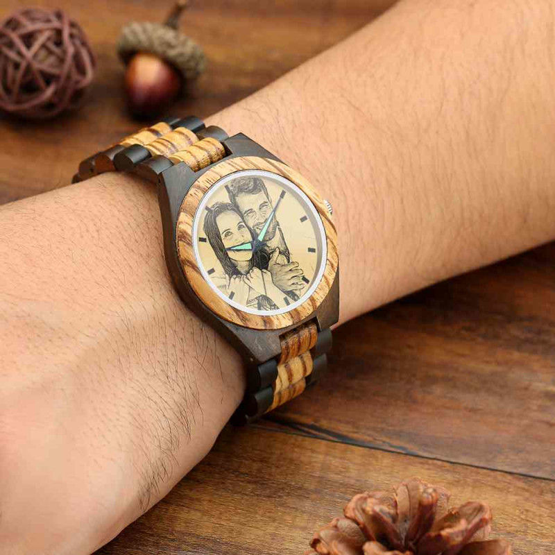 Custom Photo Wooden Watch - Timeless Treasures