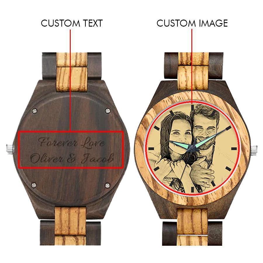 Custom Photo Wooden Watch - Timeless Treasures