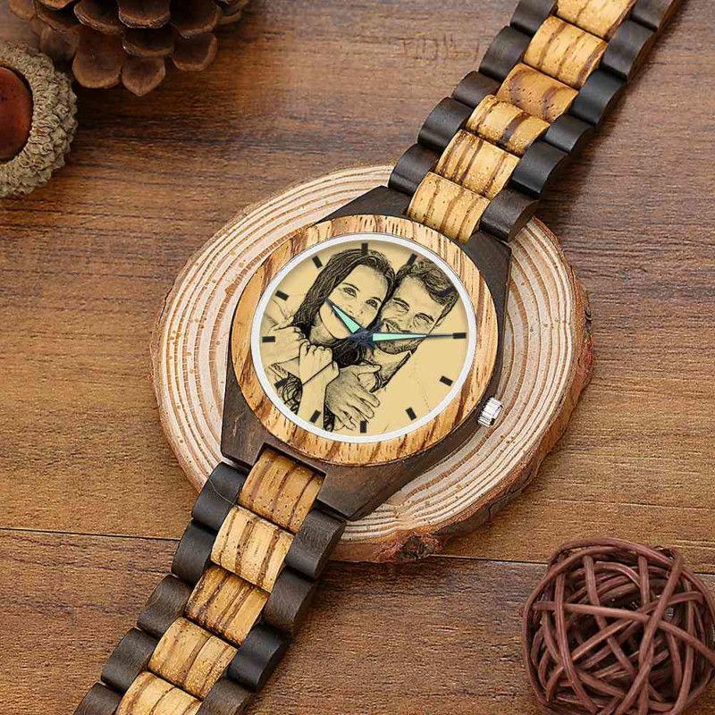 Custom Photo Wooden Watch - Timeless Treasures