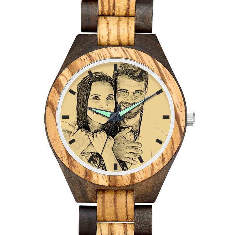 Custom Photo Wooden Watch - Timeless Treasures