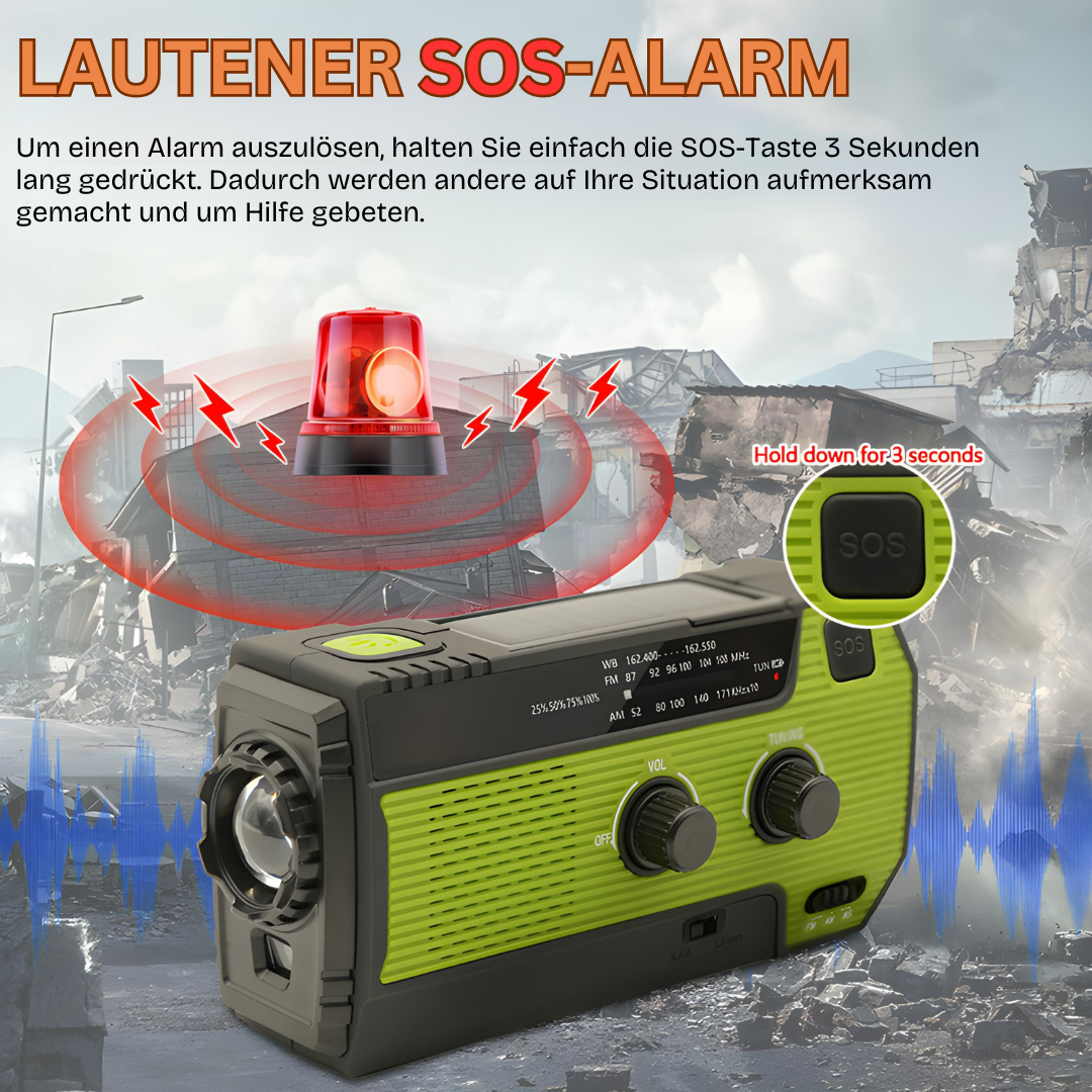 Solar-Powered Emergency Radio - EcoWave