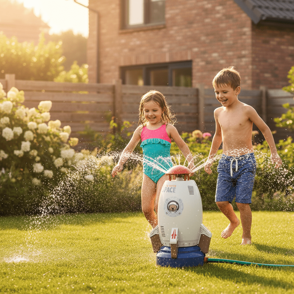 AquaTwirl - Splashing Water Toy for Endless Garden Fun