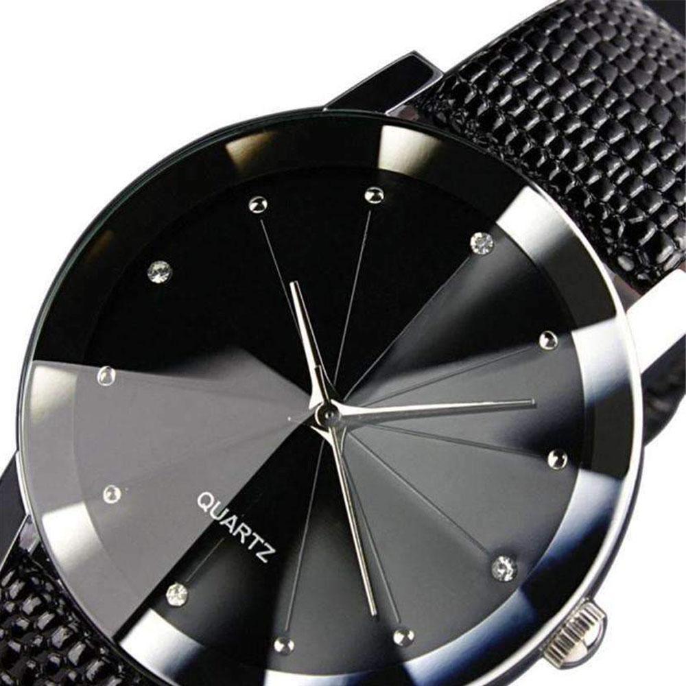 Stainless Steel Watch - LuxeTime with Genuine Leather Strap