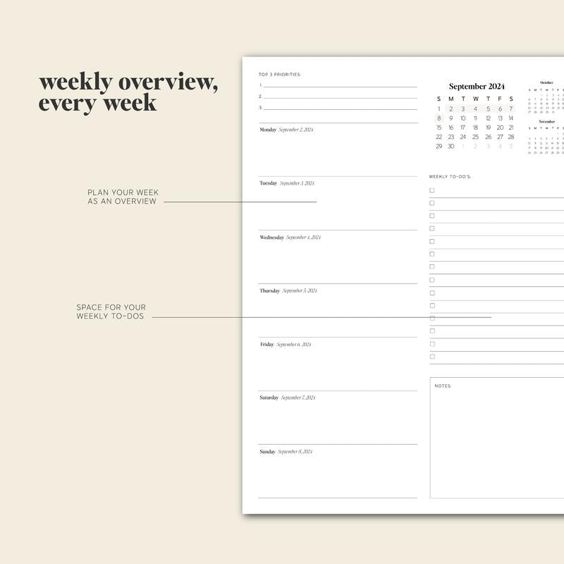 Daily Planner 2024-2025 - OrganizePro